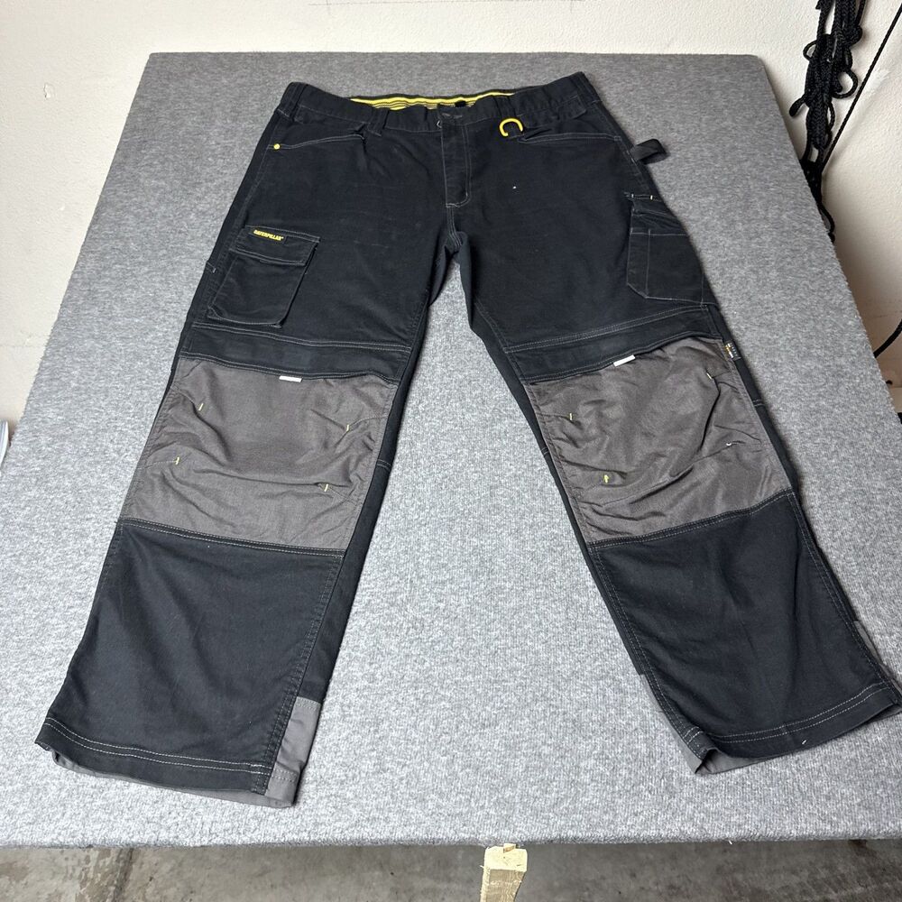 CAT Caterpillar Trademark Work Trouser Work Pants 38x30 Black H20 Waterproof